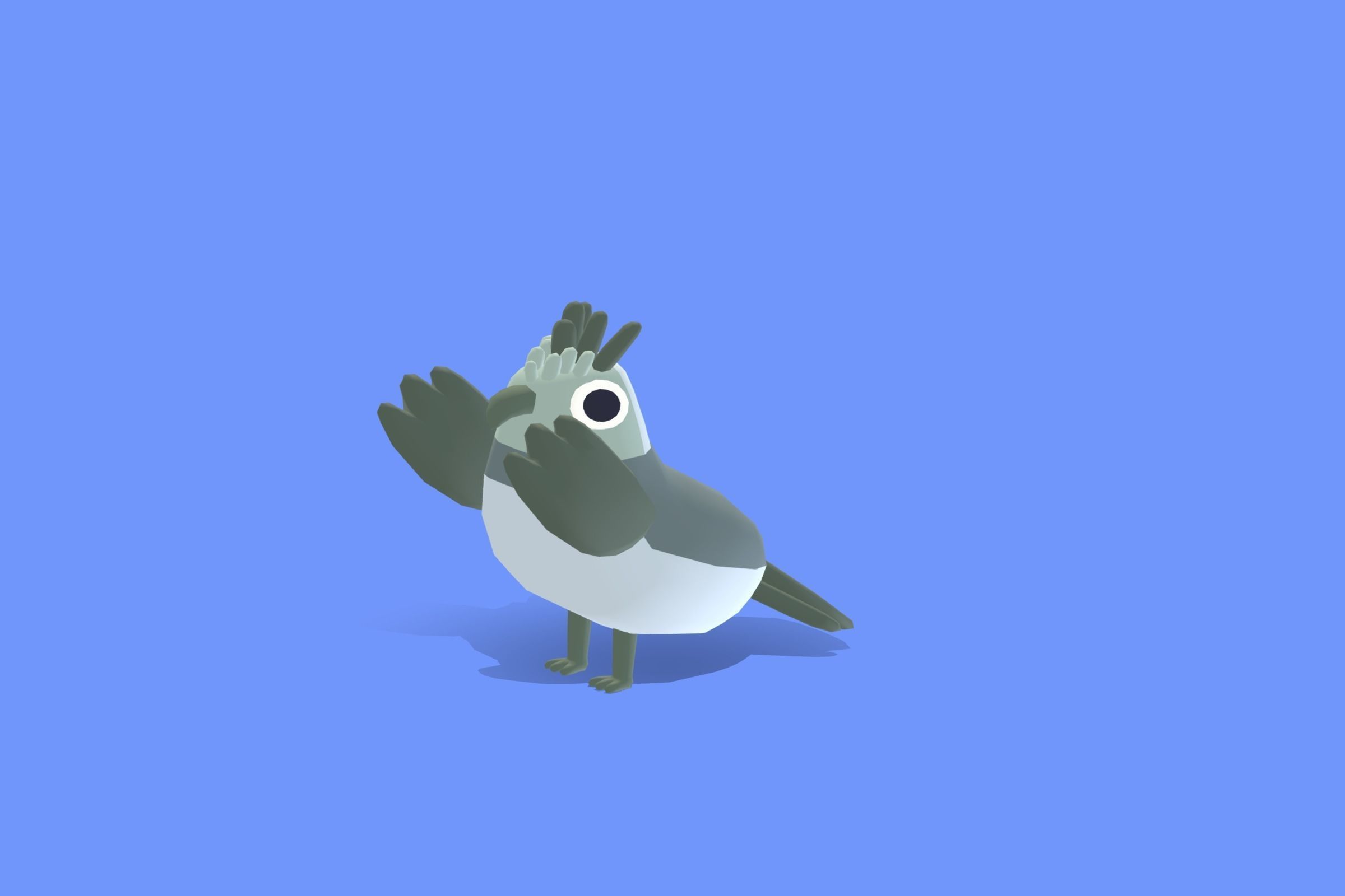 Quirky Series - Harpy Eagle Low-poly 3D model_5