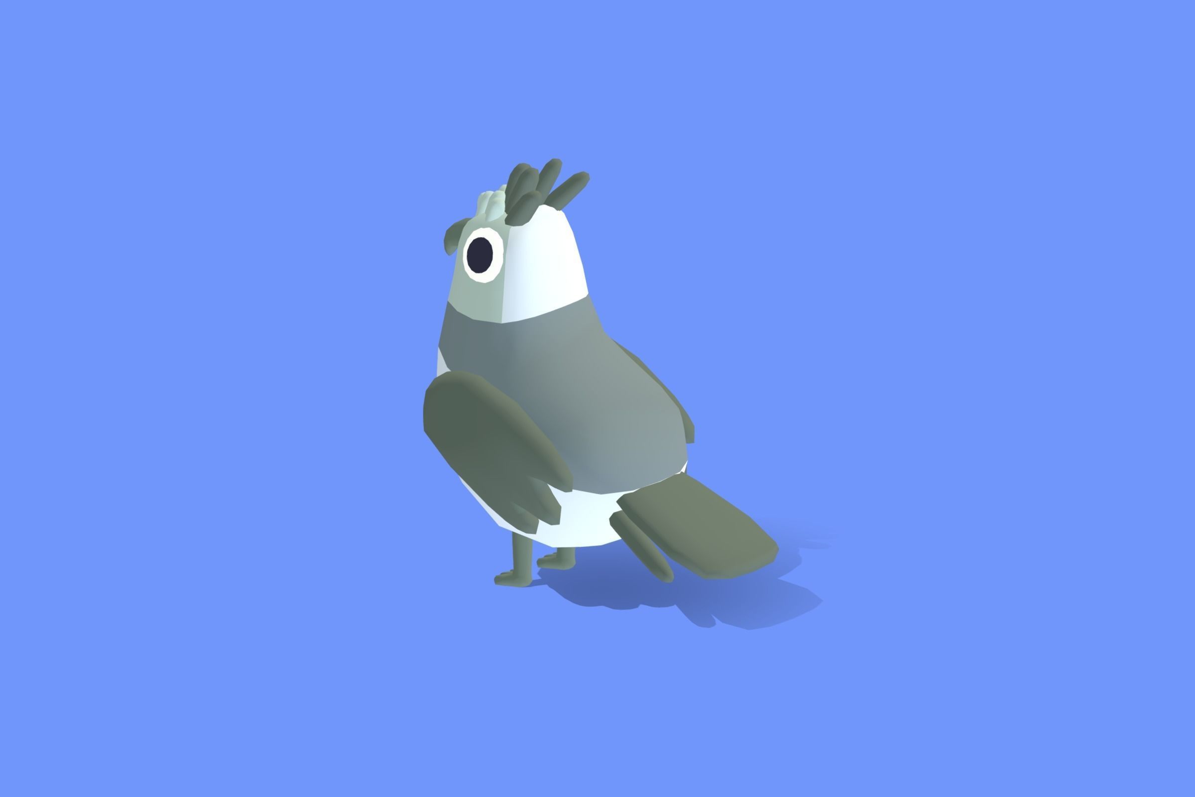 Quirky Series - Harpy Eagle Low-poly 3D model_2