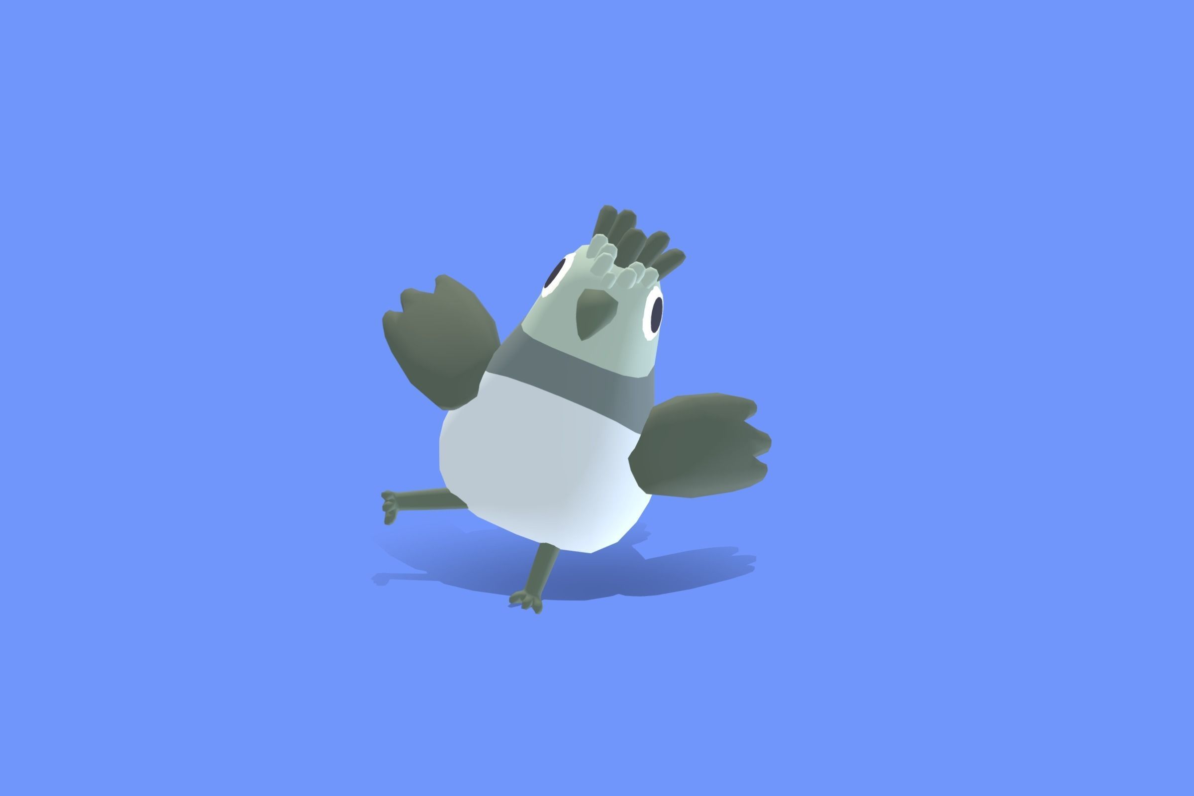 Quirky Series - Harpy Eagle Low-poly 3D model_9