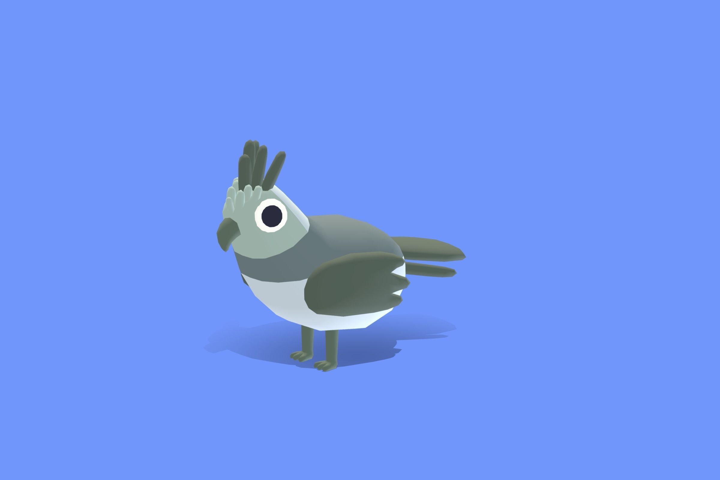Quirky Series - Harpy Eagle Low-poly 3D model_4