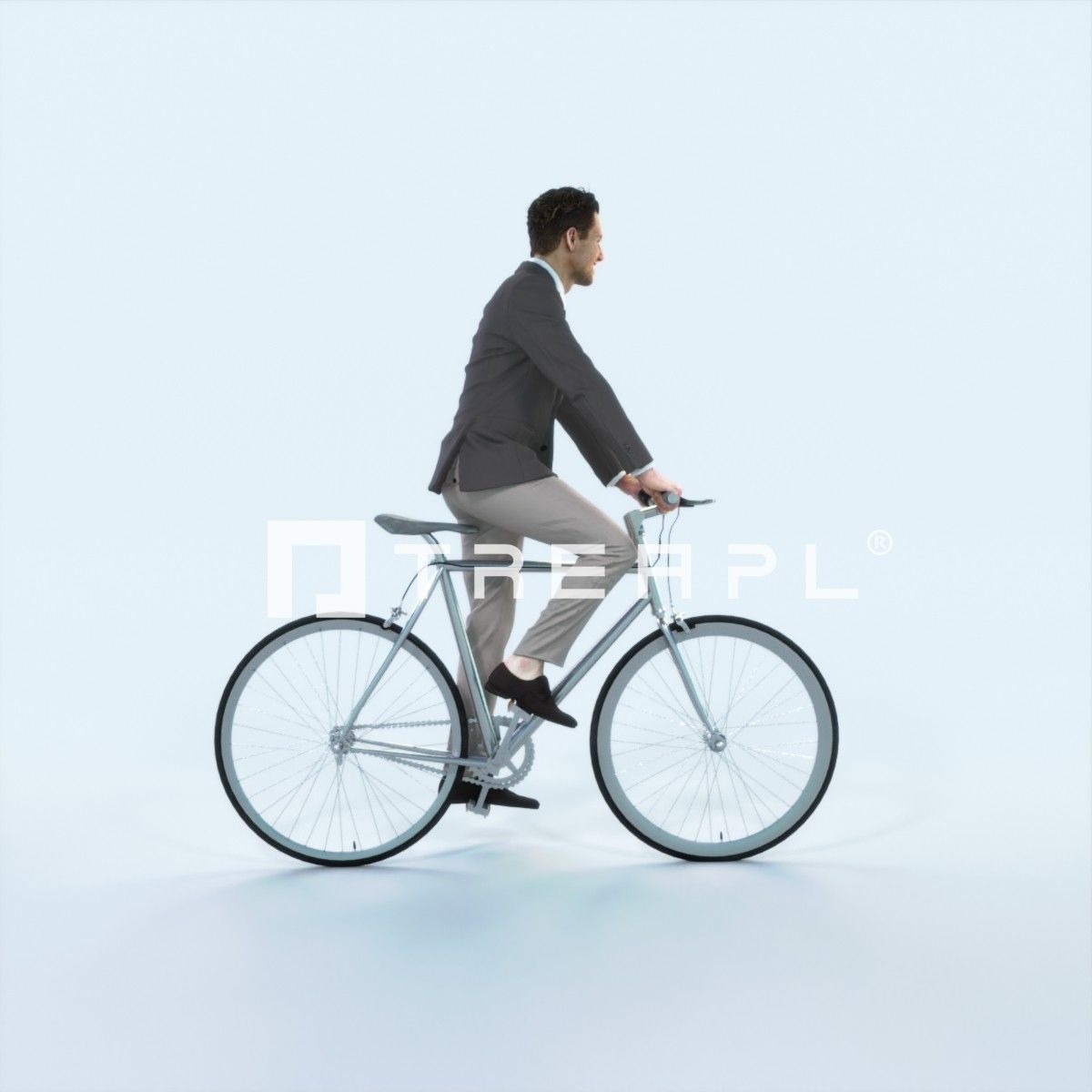 Virtue 09E bicycle bike Elegant Man Low-poly 3D model_2