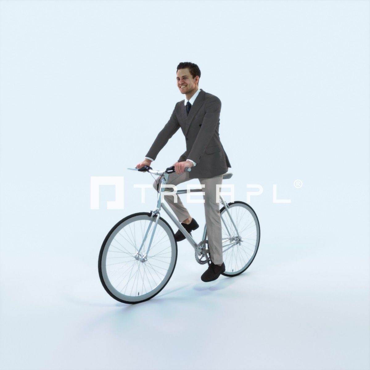 Virtue 09E bicycle bike Elegant Man Low-poly 3D model_5