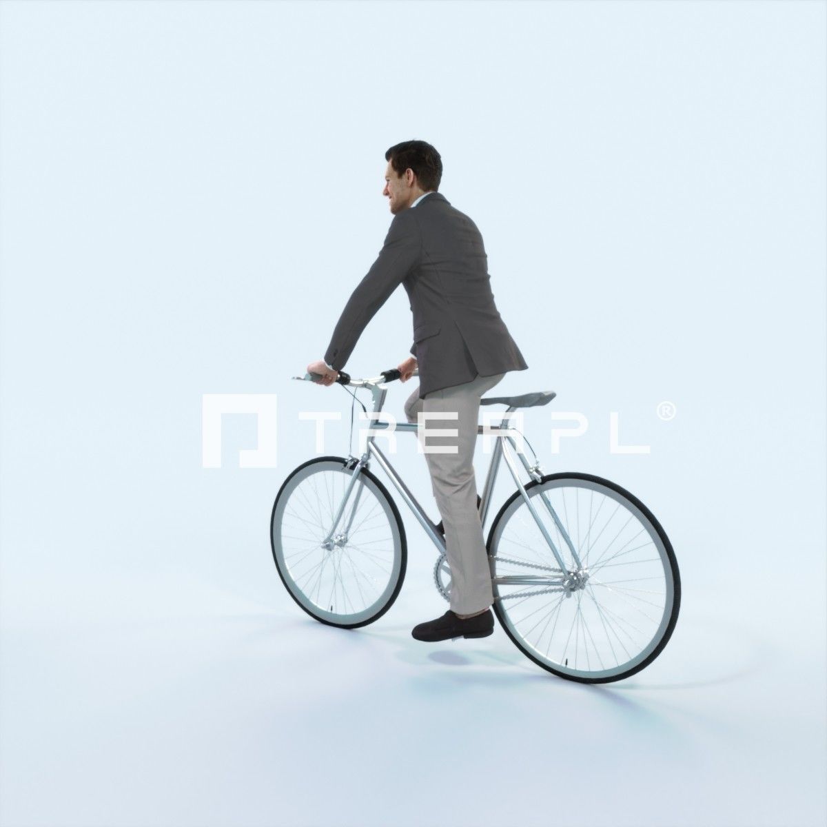 Virtue 09E bicycle bike Elegant Man Low-poly 3D model_4