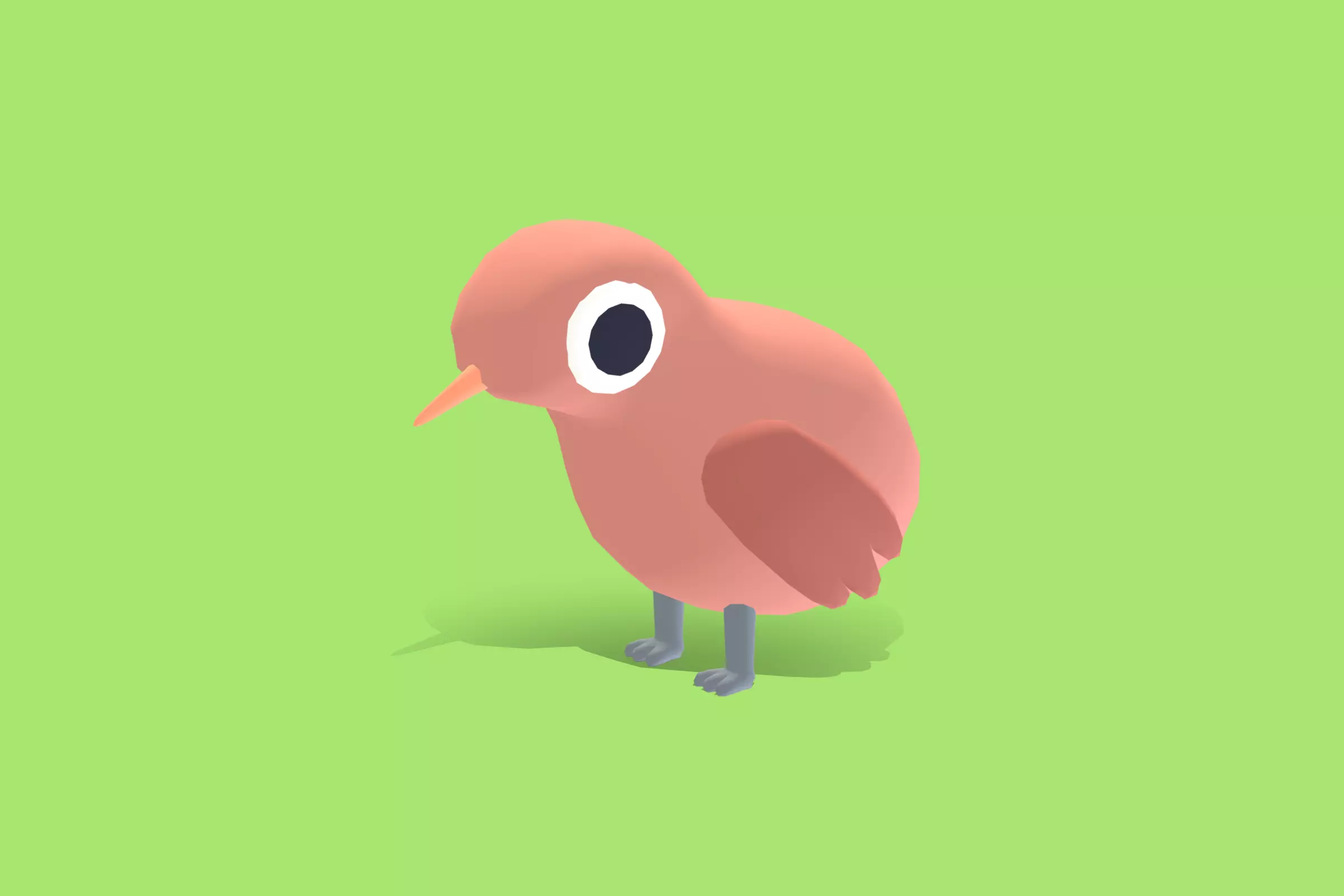 Quirky Series - Weka Low-poly 3D model