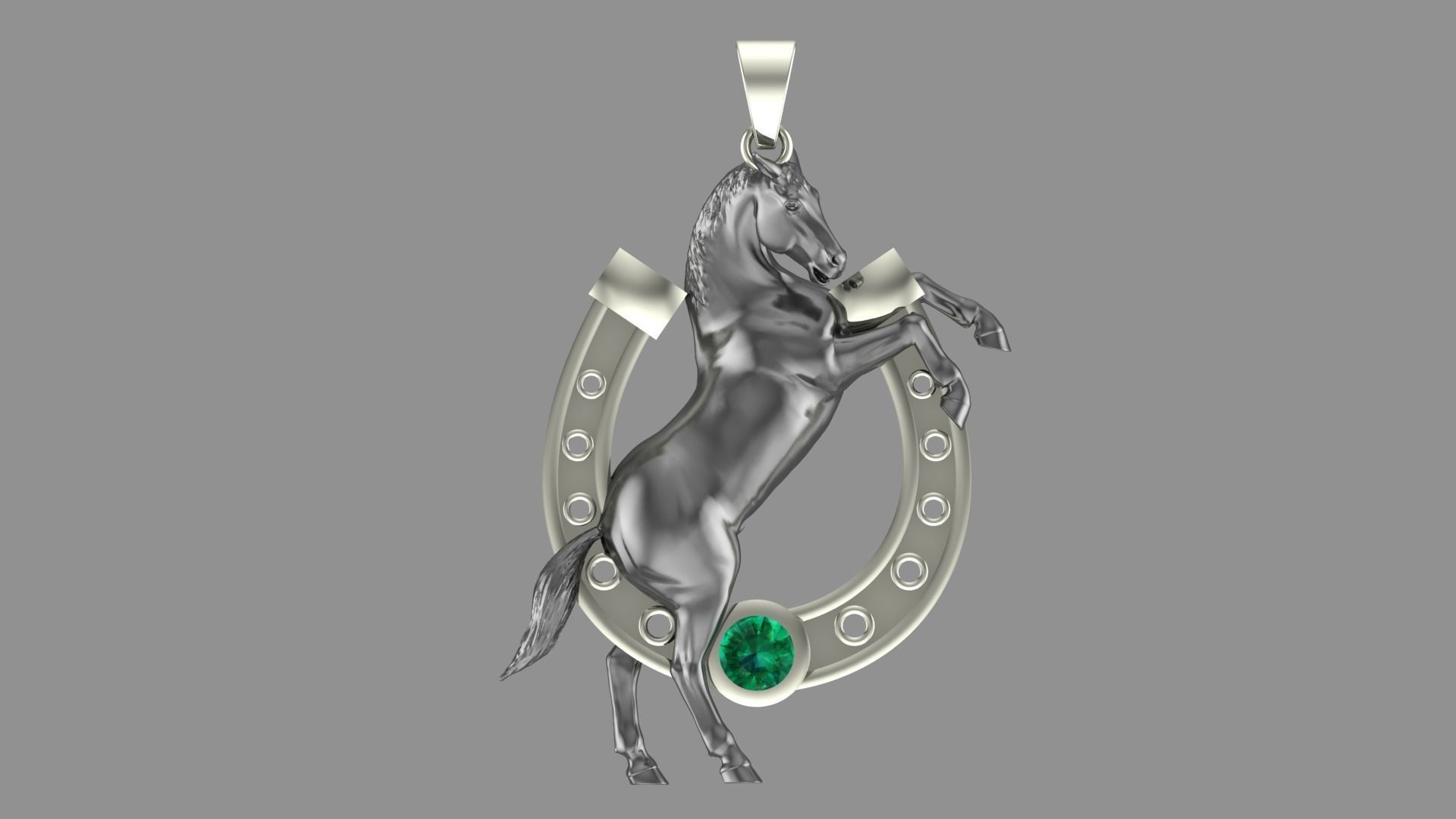 Horse Pendant 3D print model_1