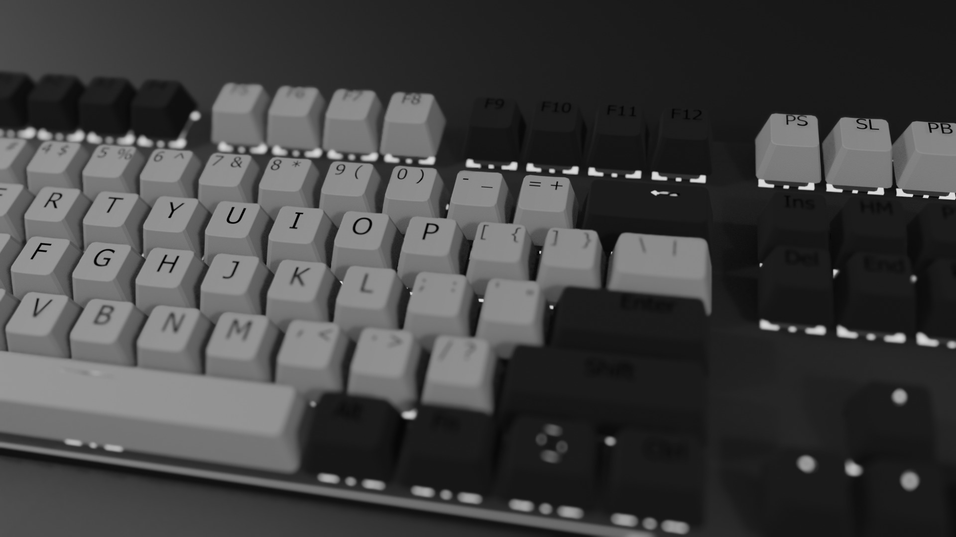Atlas Keyboard Low-poly 3D model_3