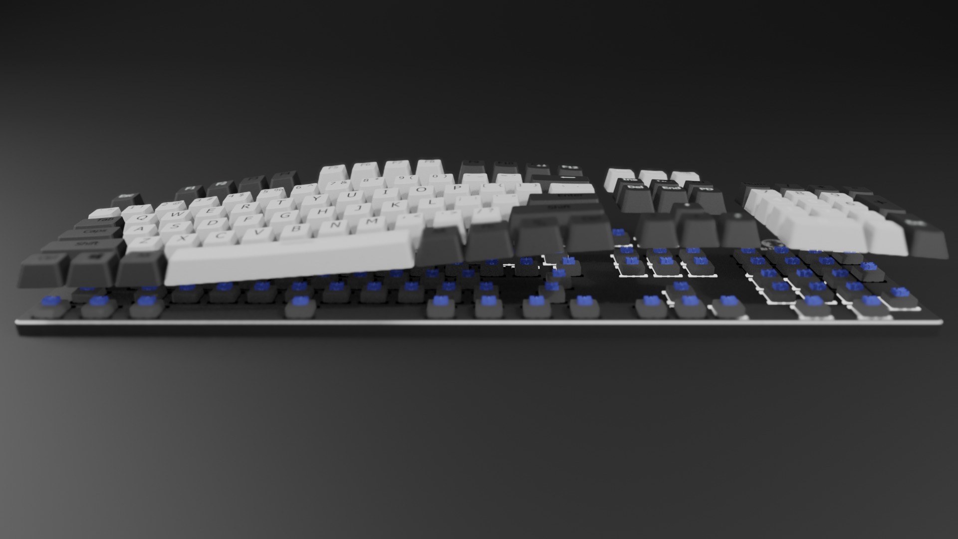 Atlas Keyboard Low-poly 3D model_2