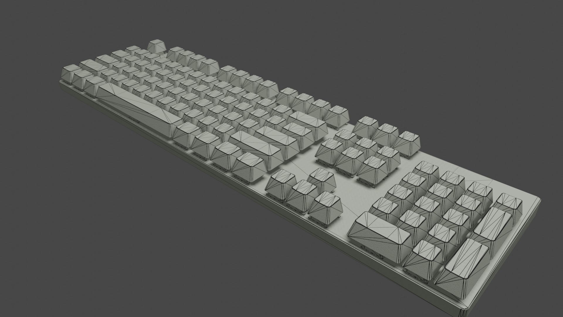 Atlas Keyboard Low-poly 3D model_11