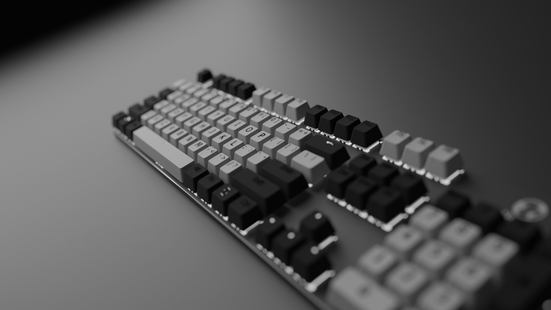 Atlas Keyboard Low-poly 3D model_4