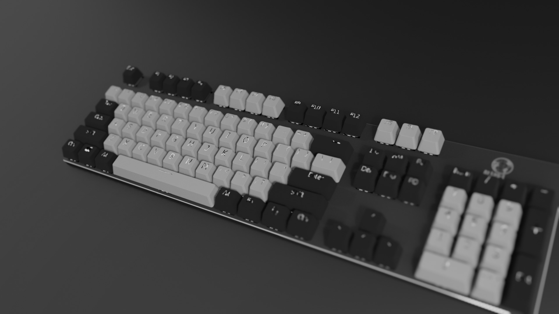 Atlas Keyboard Low-poly 3D model_5