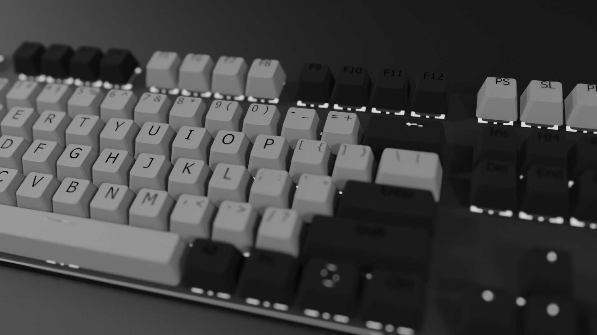 Atlas Keyboard Low-poly 3D model_8