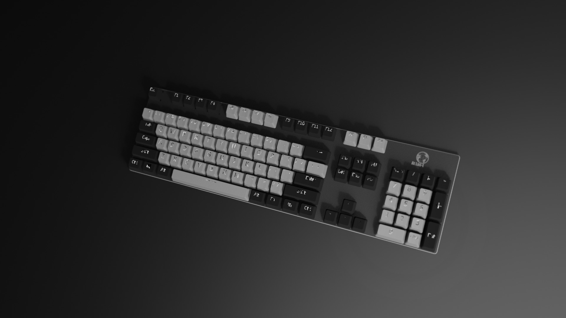Atlas Keyboard Low-poly 3D model_9