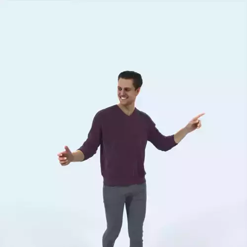 Virtue 11K pointing Couple Pointing walking Casual Man