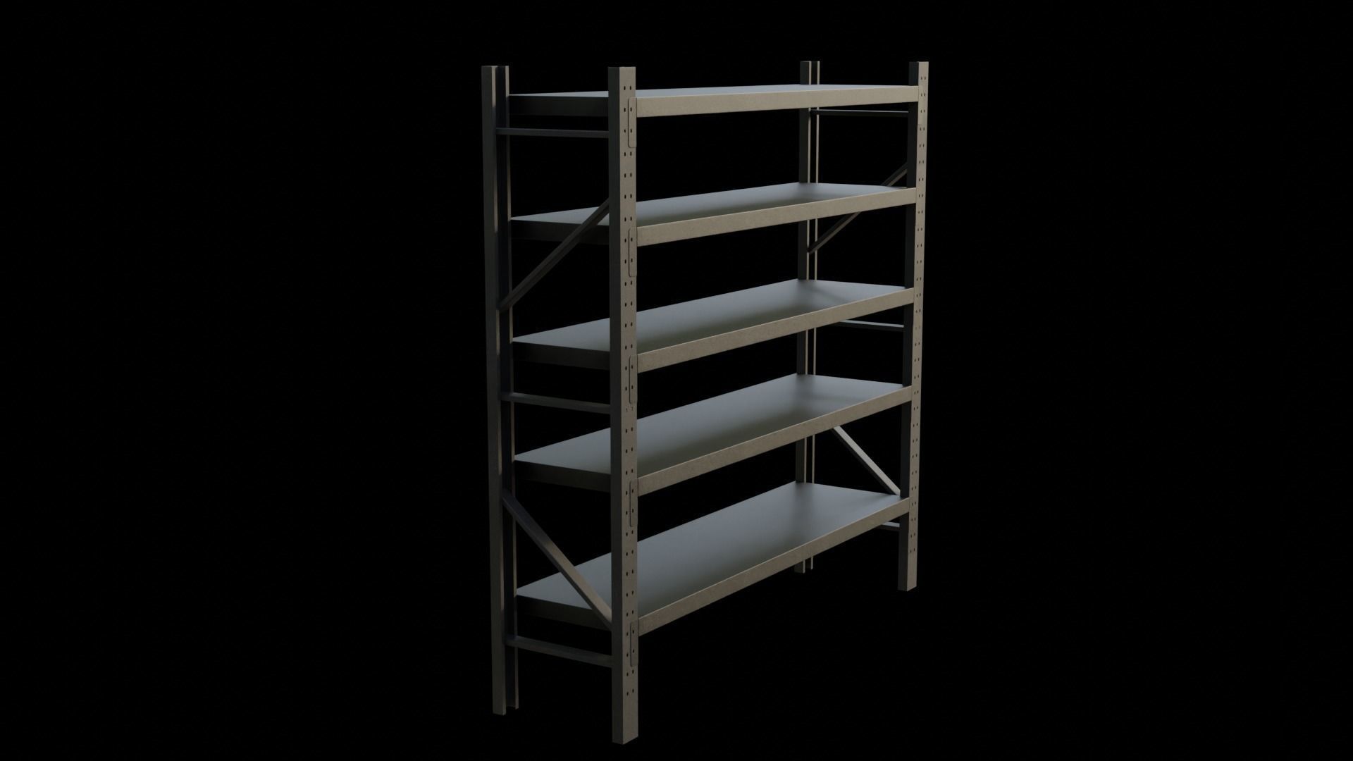 Black shelf 3D model_5