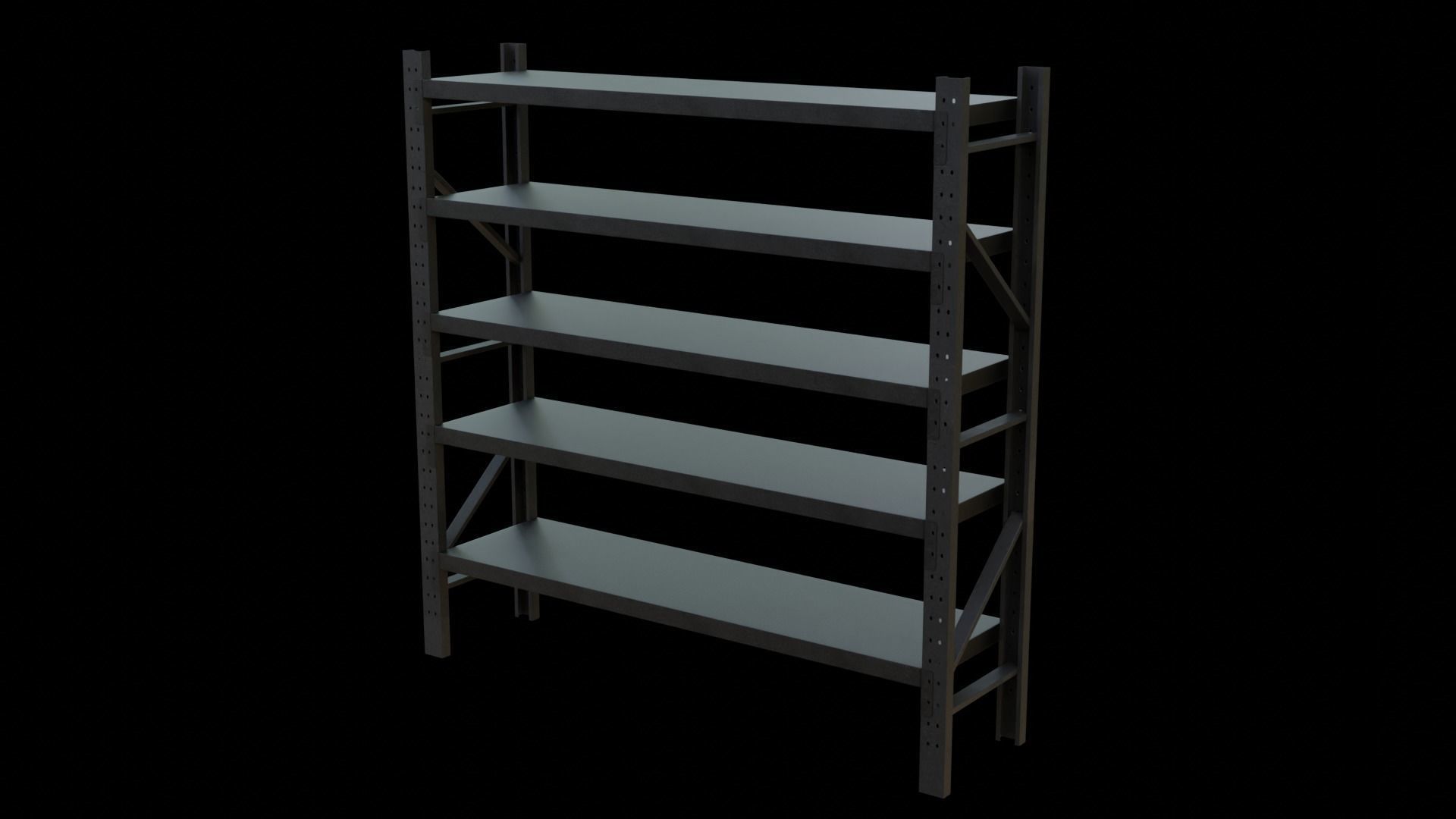 Black shelf 3D model_4