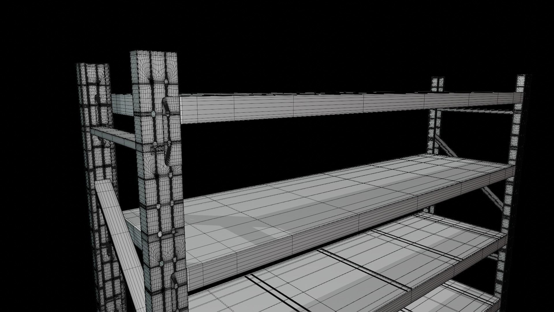 Black shelf 3D model_14