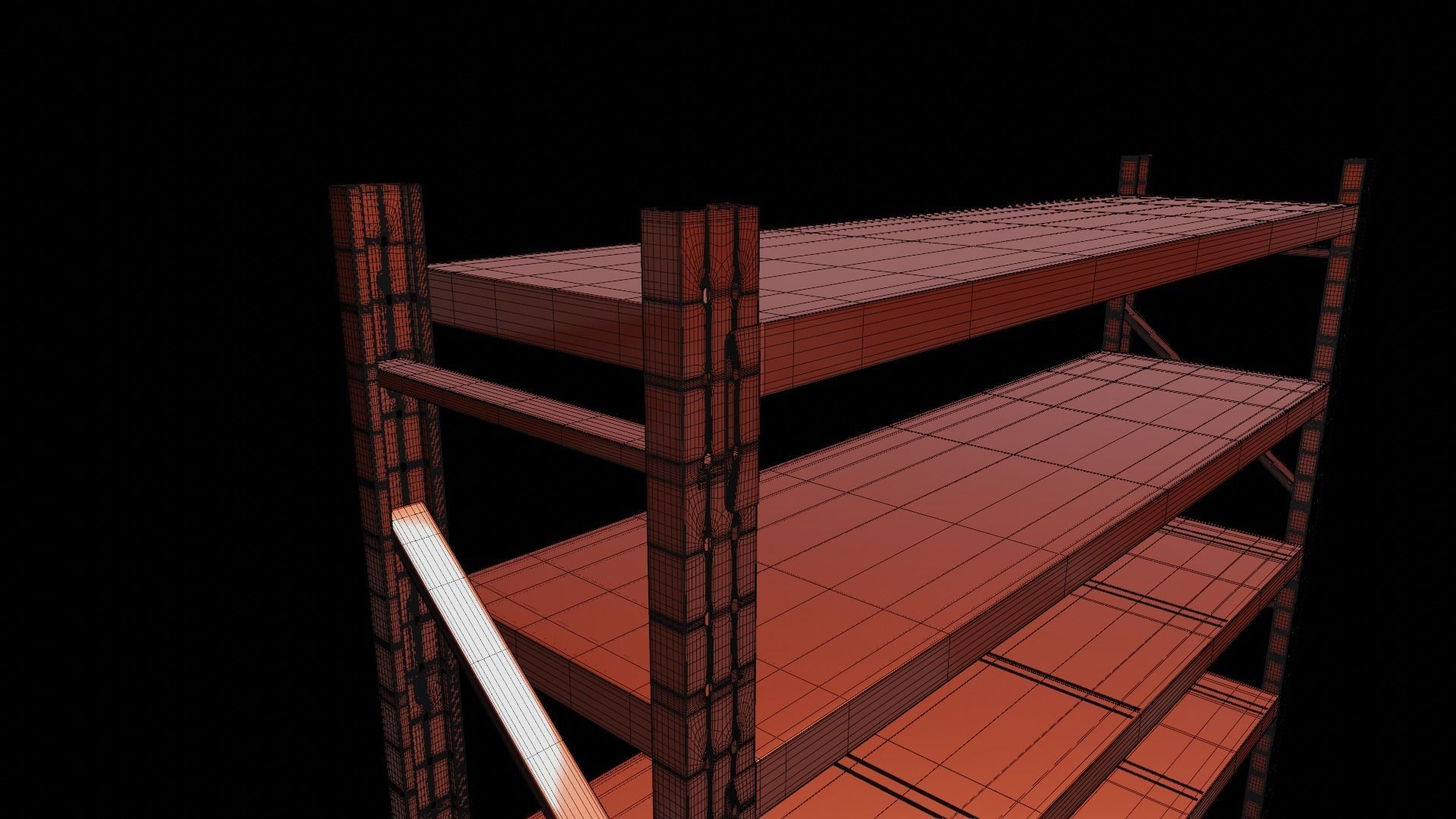 Black shelf 3D model_12