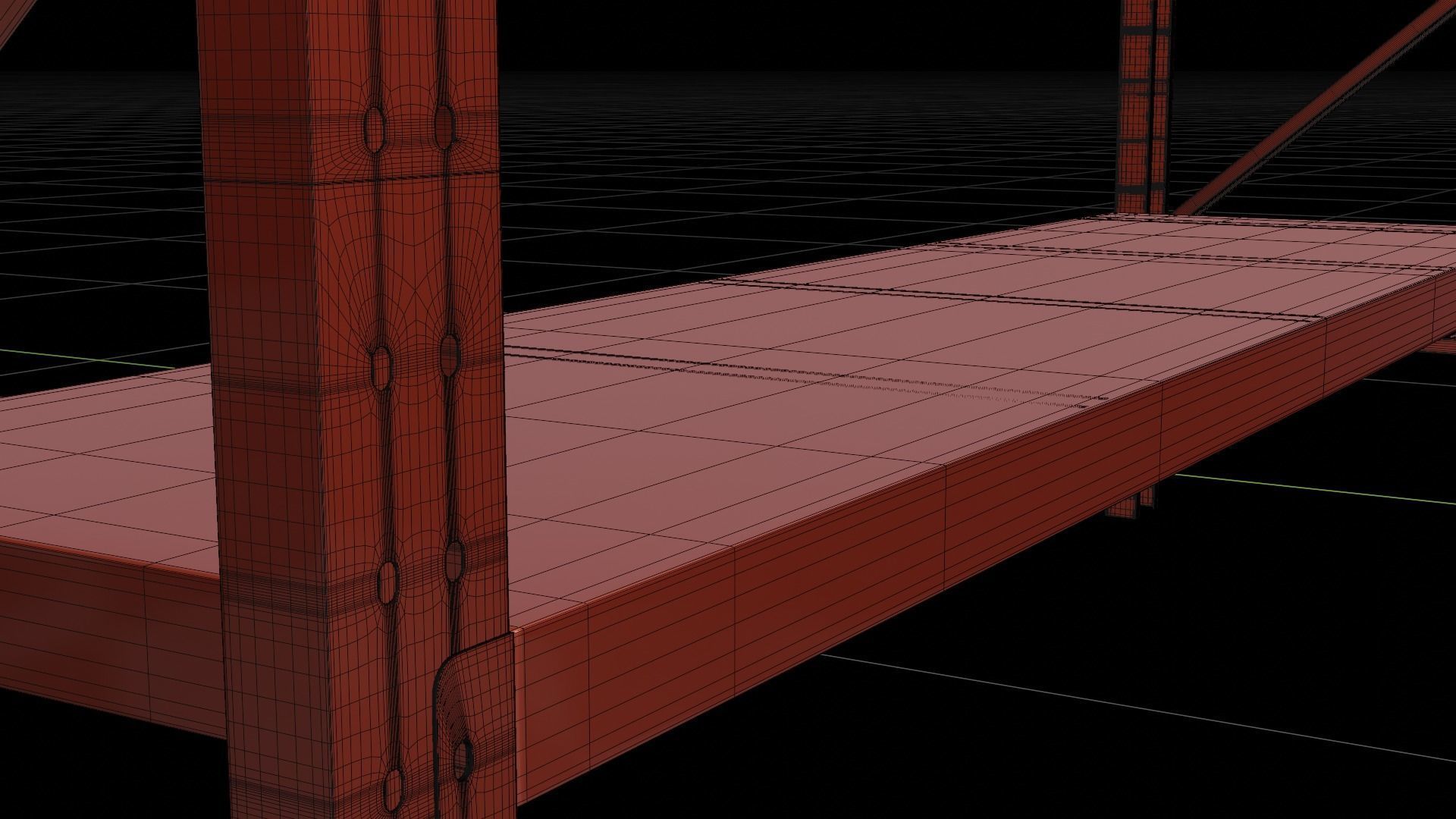 Black shelf 3D model_7