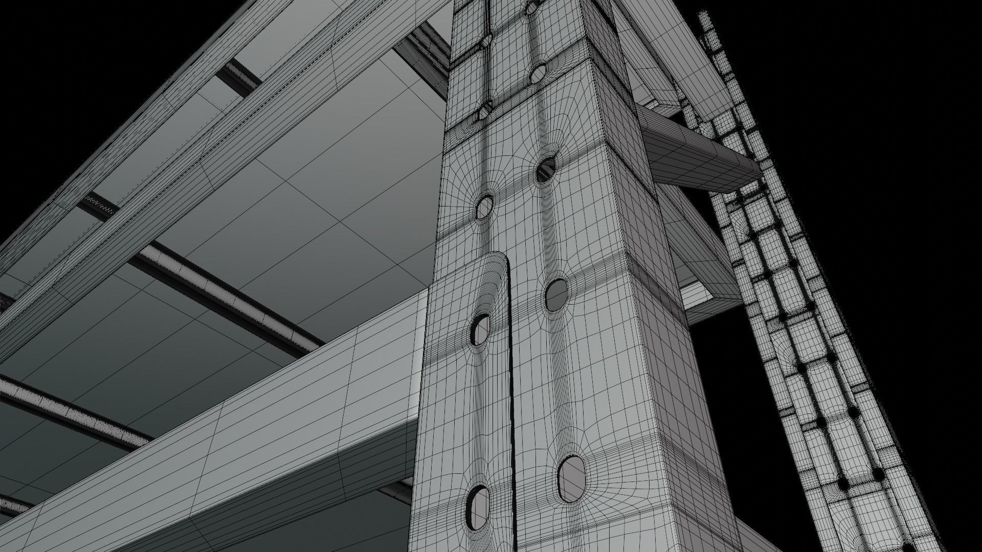 Black shelf 3D model_16