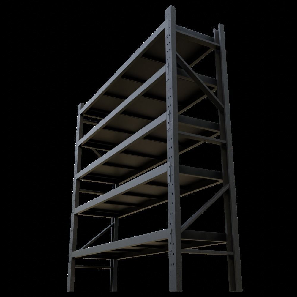 Black shelf 3D model_1
