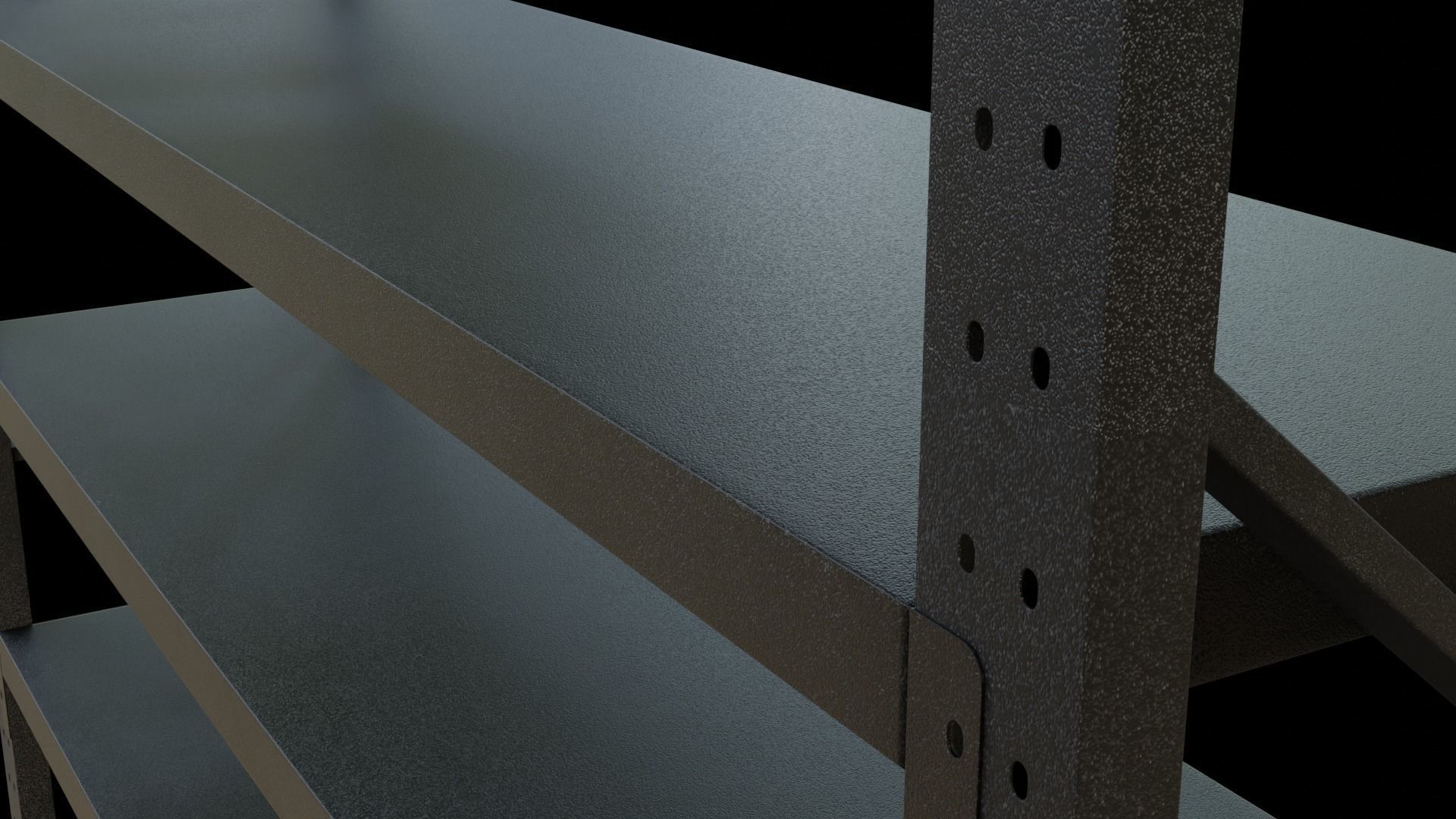 Black shelf 3D model_2