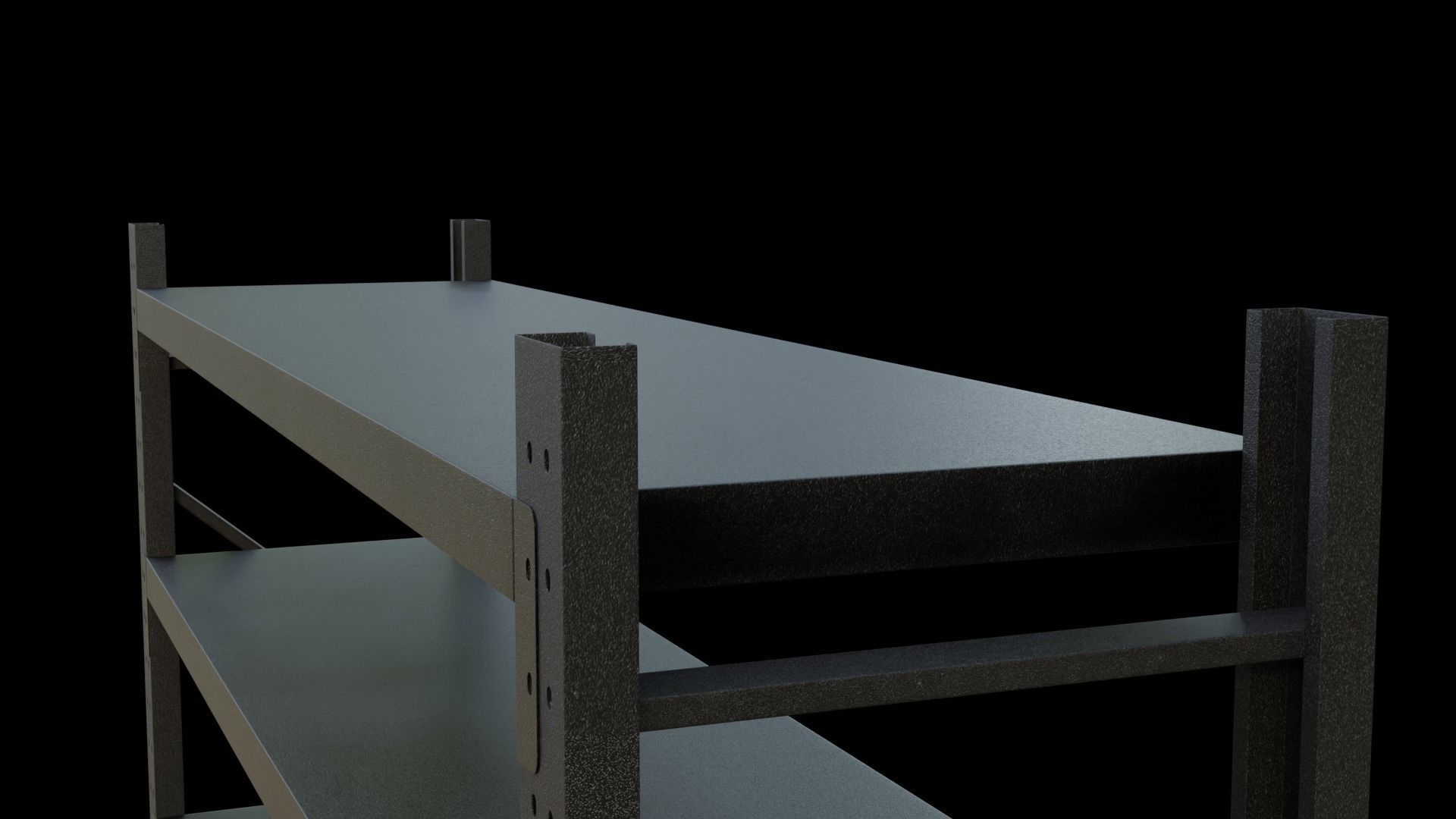 Black shelf 3D model_3