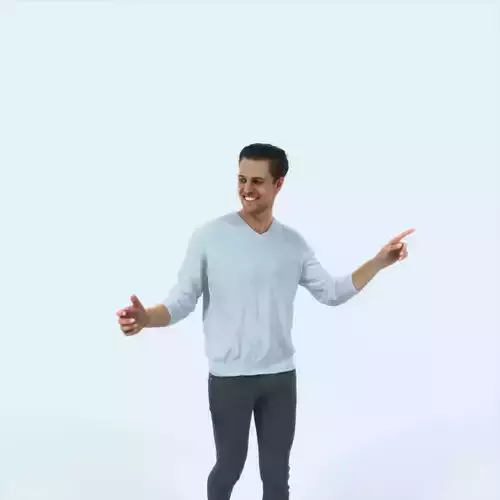 Virtue 11D pointing Couple Pointing walking Casual Man