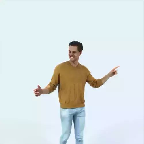 Virtue 11A pointing Couple Pointing walking Casual Man