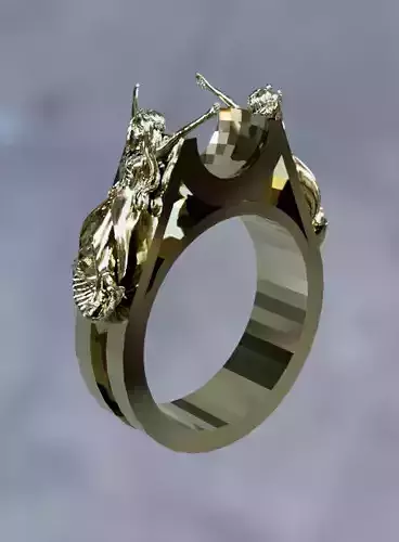 statue of Liberty ring 3D print model