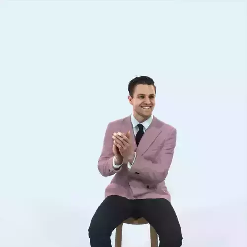 Virtue 13K Clapping Sitting Elegant Man