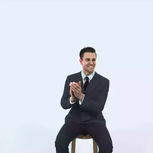 Virtue 13F Clapping Sitting Elegant Man