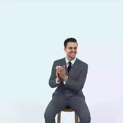 Virtue 13D Clapping Sitting Elegant Man