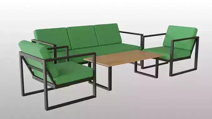 Simple Outdoor Metal Seating Furniture
