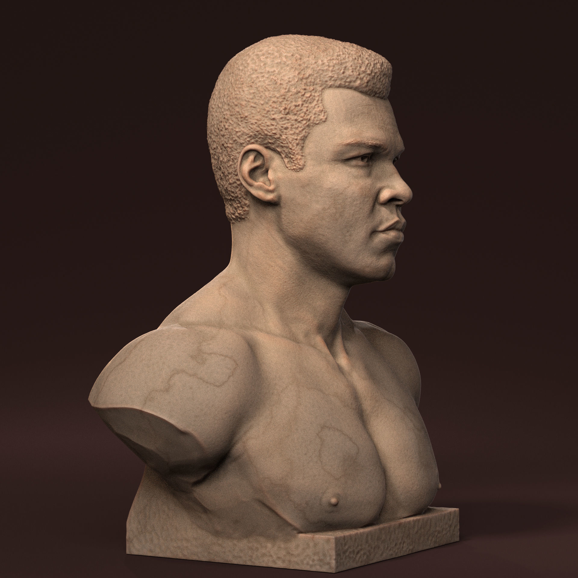 Muhammad Ali 3D print model_2