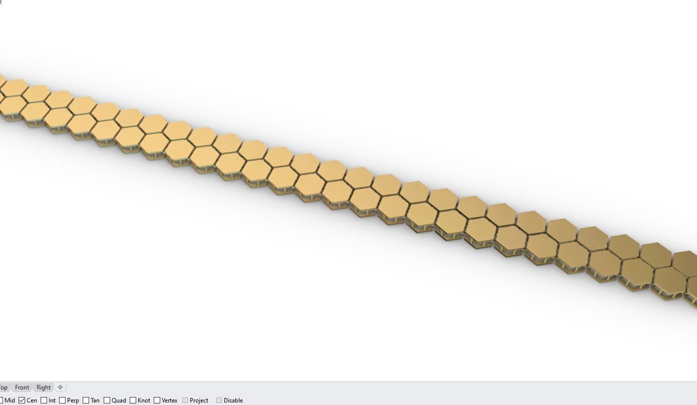 Bee Chain 2rows and 3rows 3D print model_2