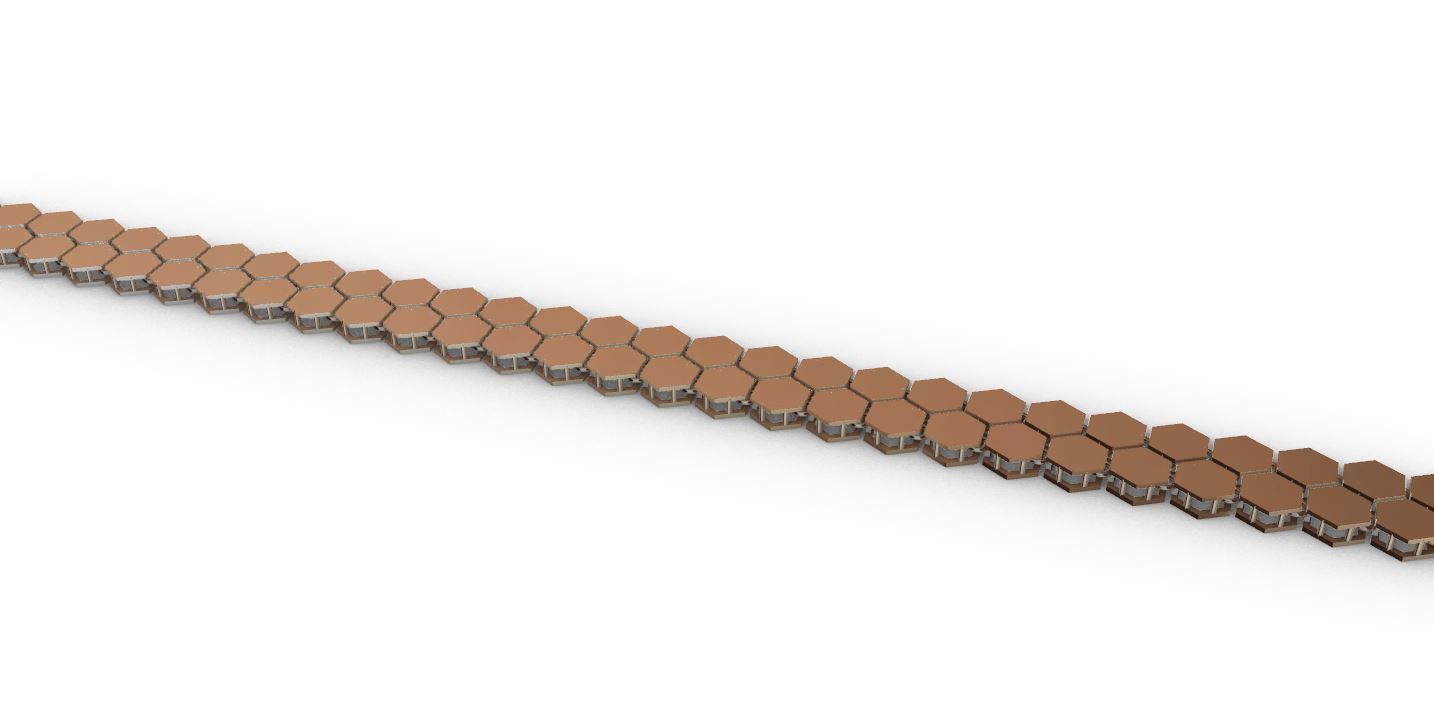 Bee Chain 2rows and 3rows 3D print model_5