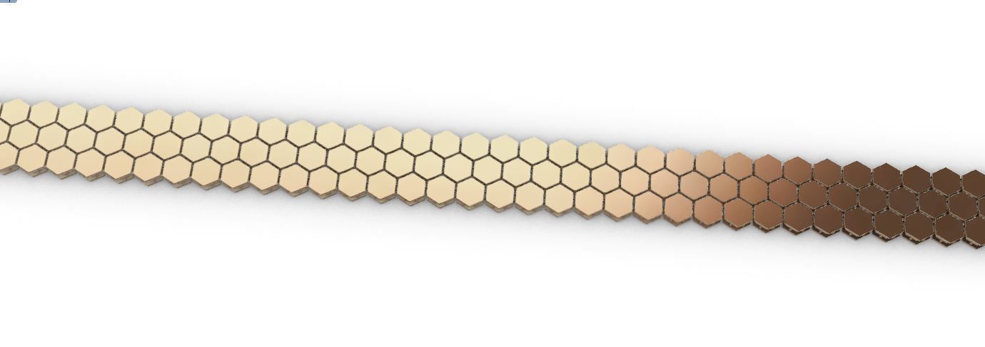 Bee Chain 2rows and 3rows 3D print model_1