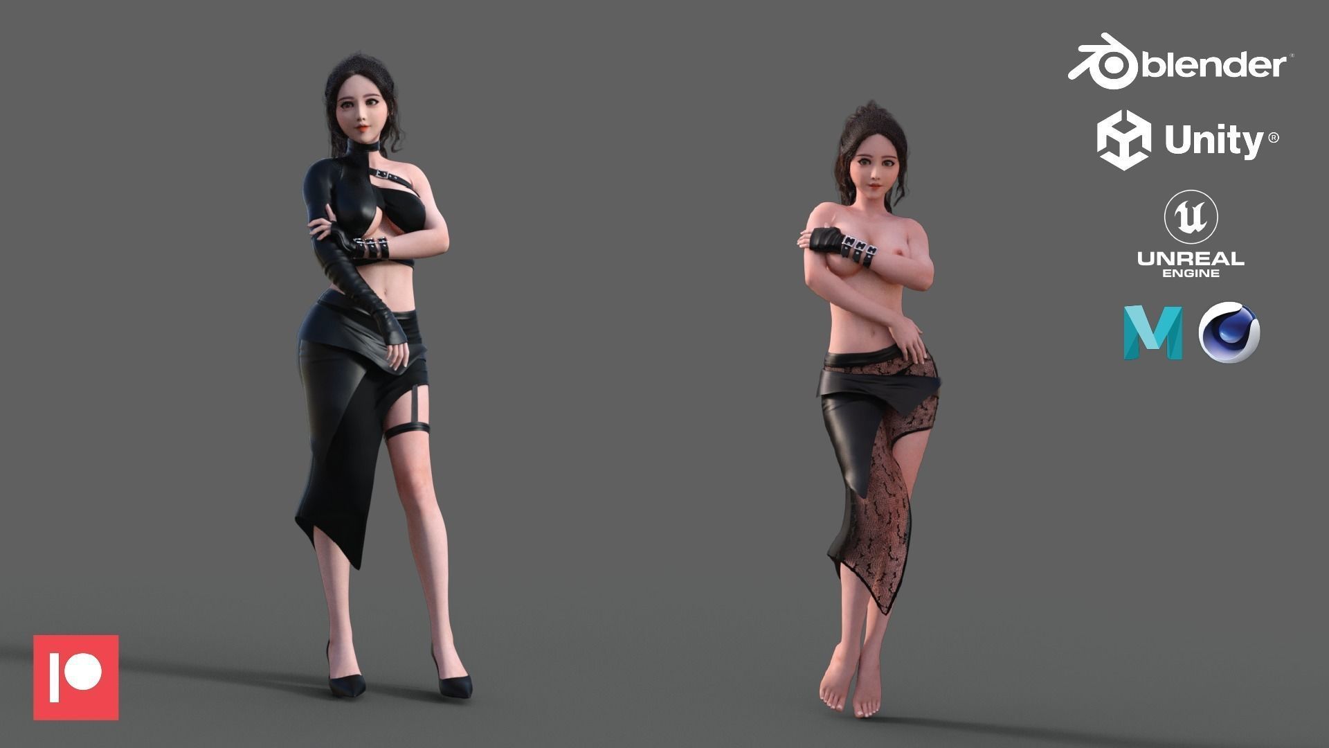 Shania - Game Ready Low-poly 3D model_9