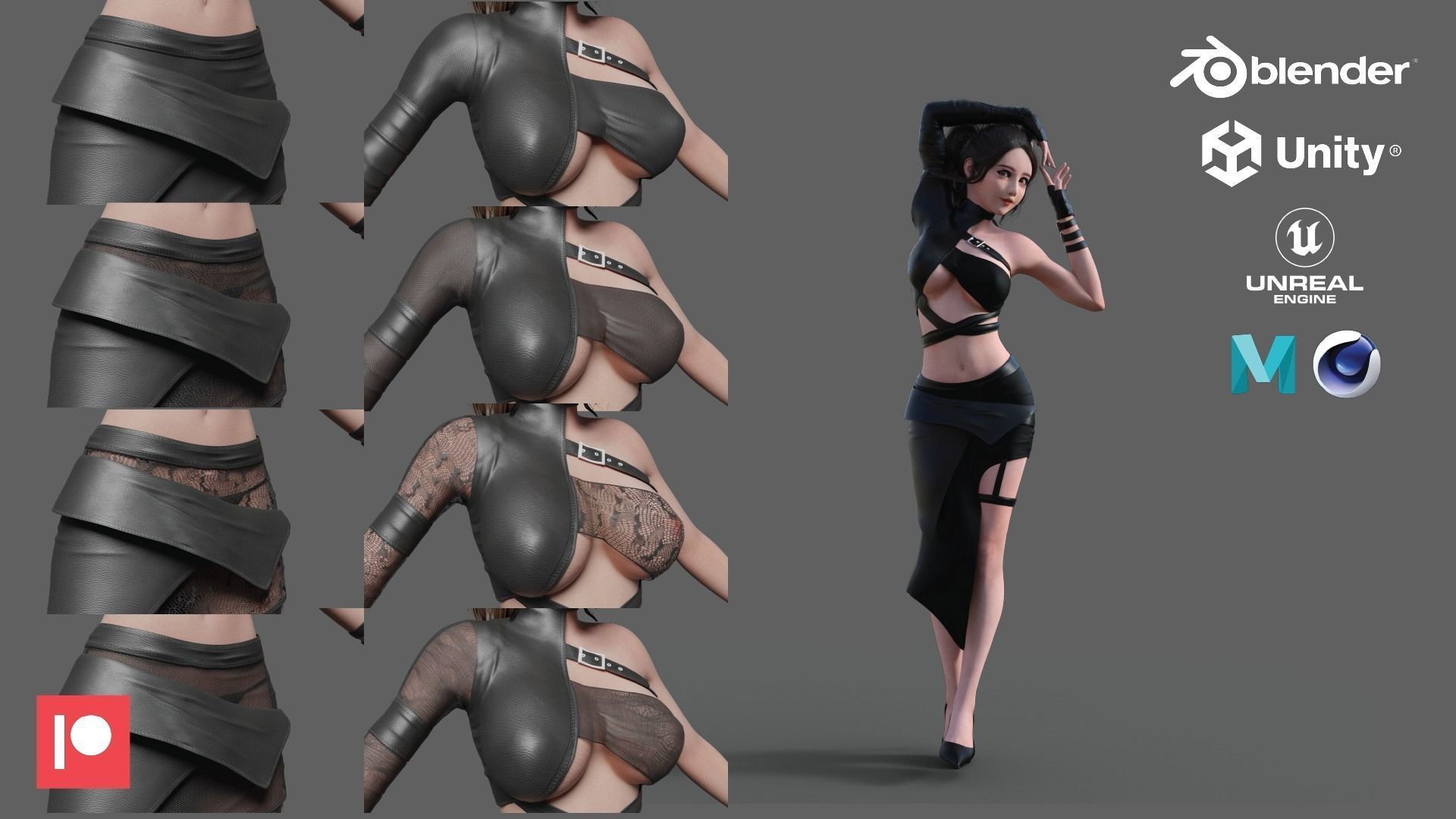 Shania - Game Ready Low-poly 3D model_10