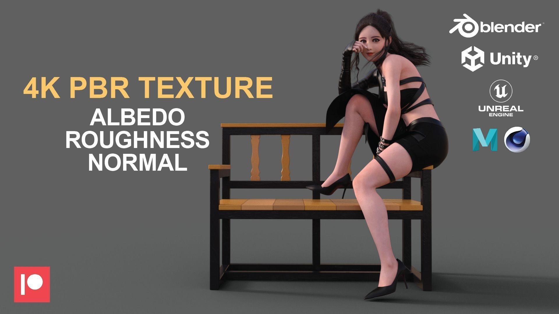 Shania - Game Ready Low-poly 3D model_2