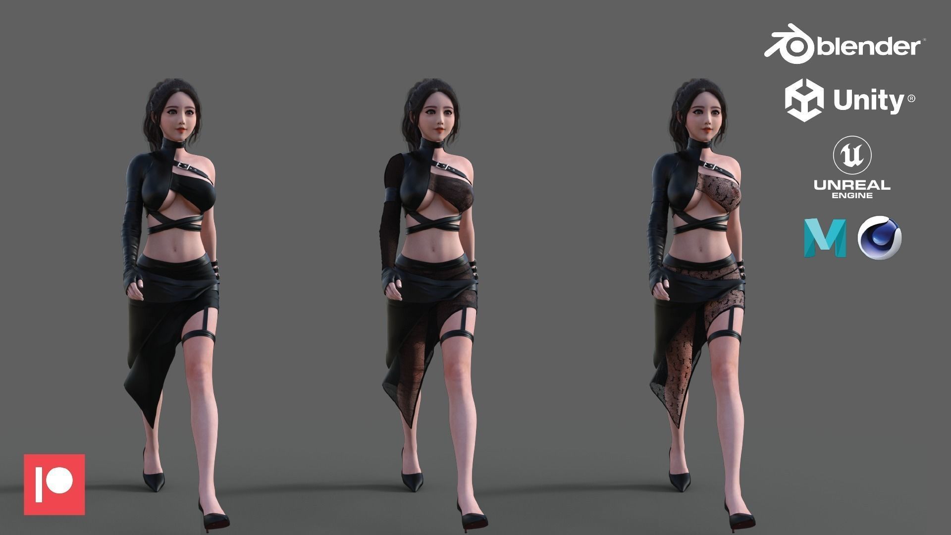 Shania - Game Ready Low-poly 3D model_11