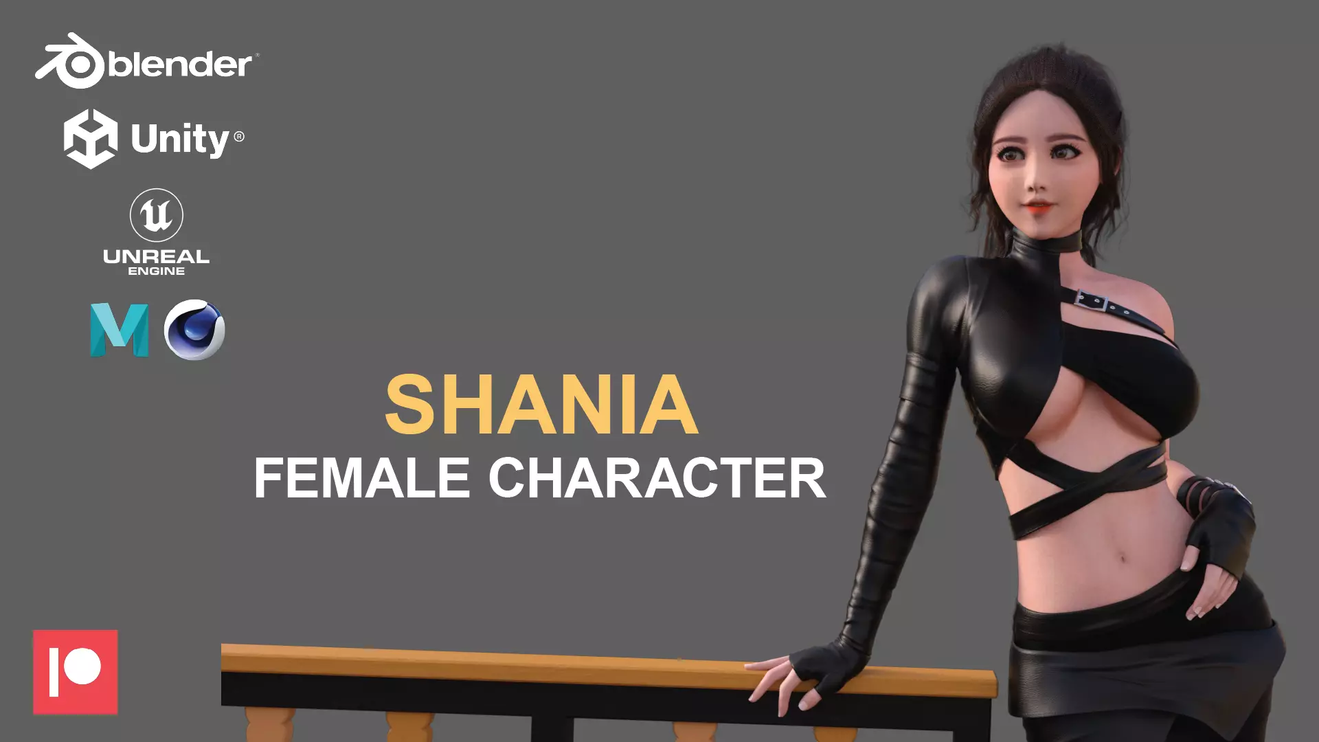 Shania - Game Ready Low-poly 3D model_0