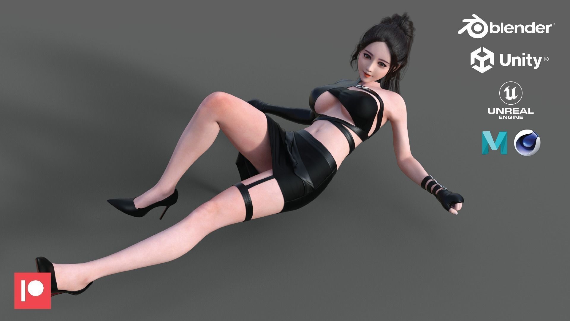 Shania - Game Ready Low-poly 3D model_8