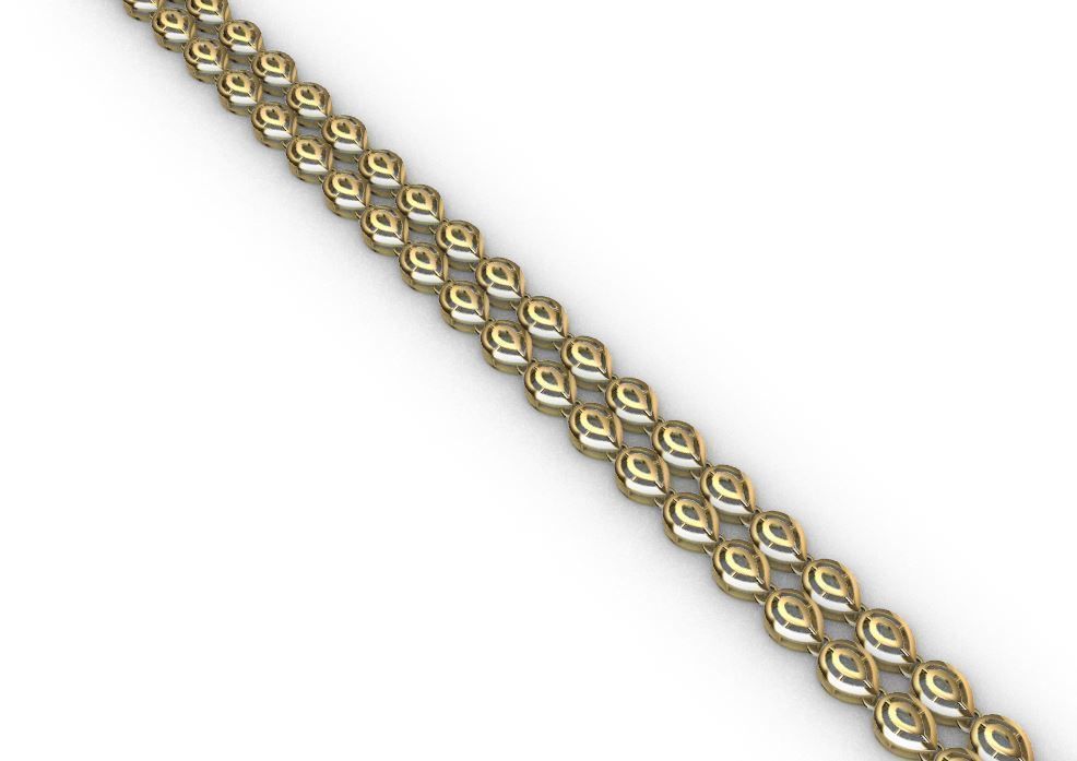 Drop Chain 2rows 3D print model_4