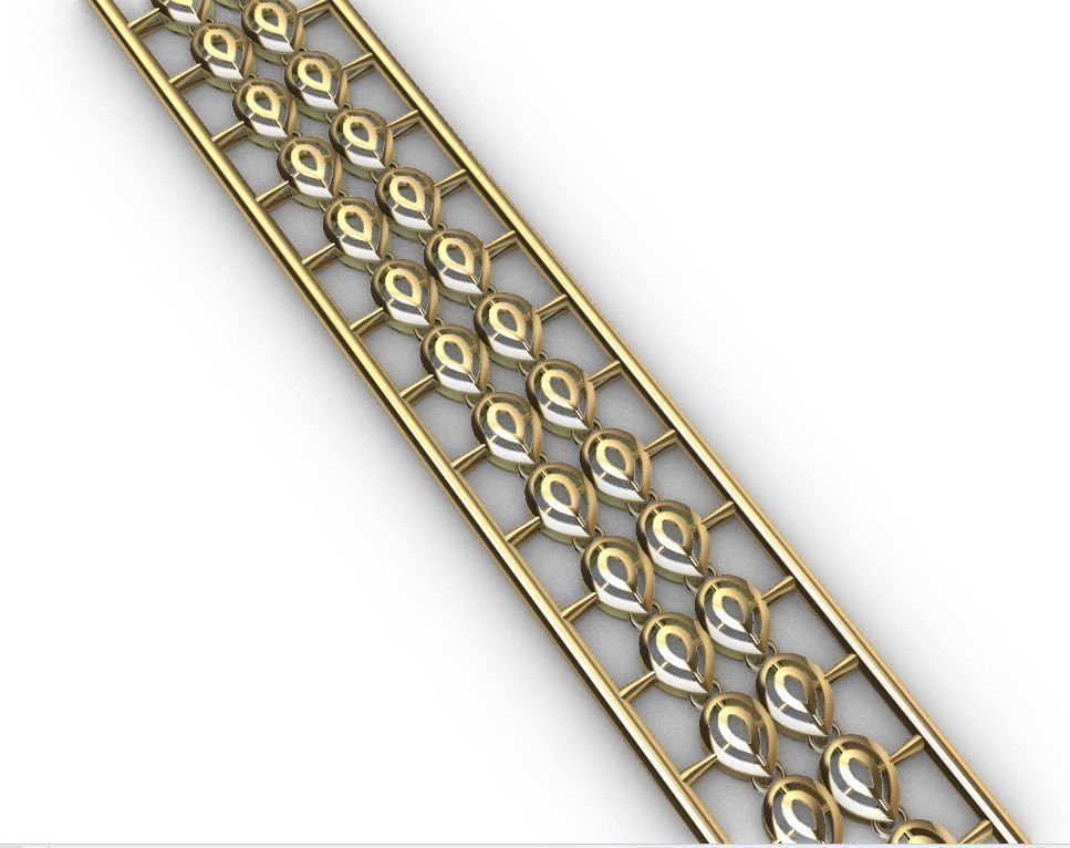 Drop Chain 2rows 3D print model_1