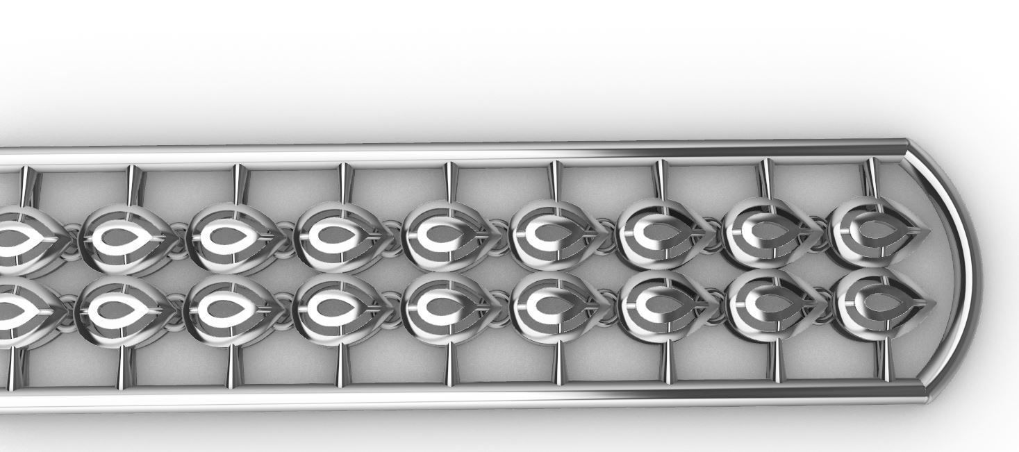 Drop Chain 2rows 3D print model_2