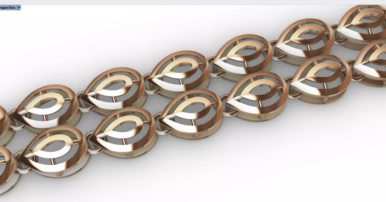 Drop Chain 2rows 3D print model_0