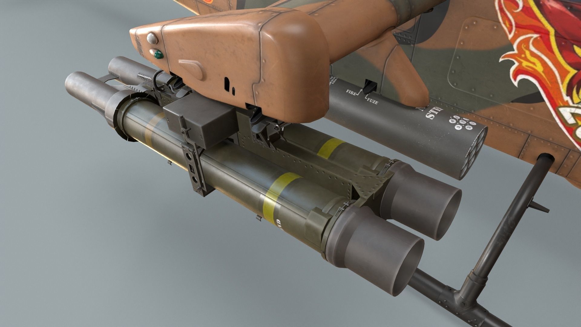 Bell AH-1S Cobra JGSDF Akane Kisarazu Static 3D model_10