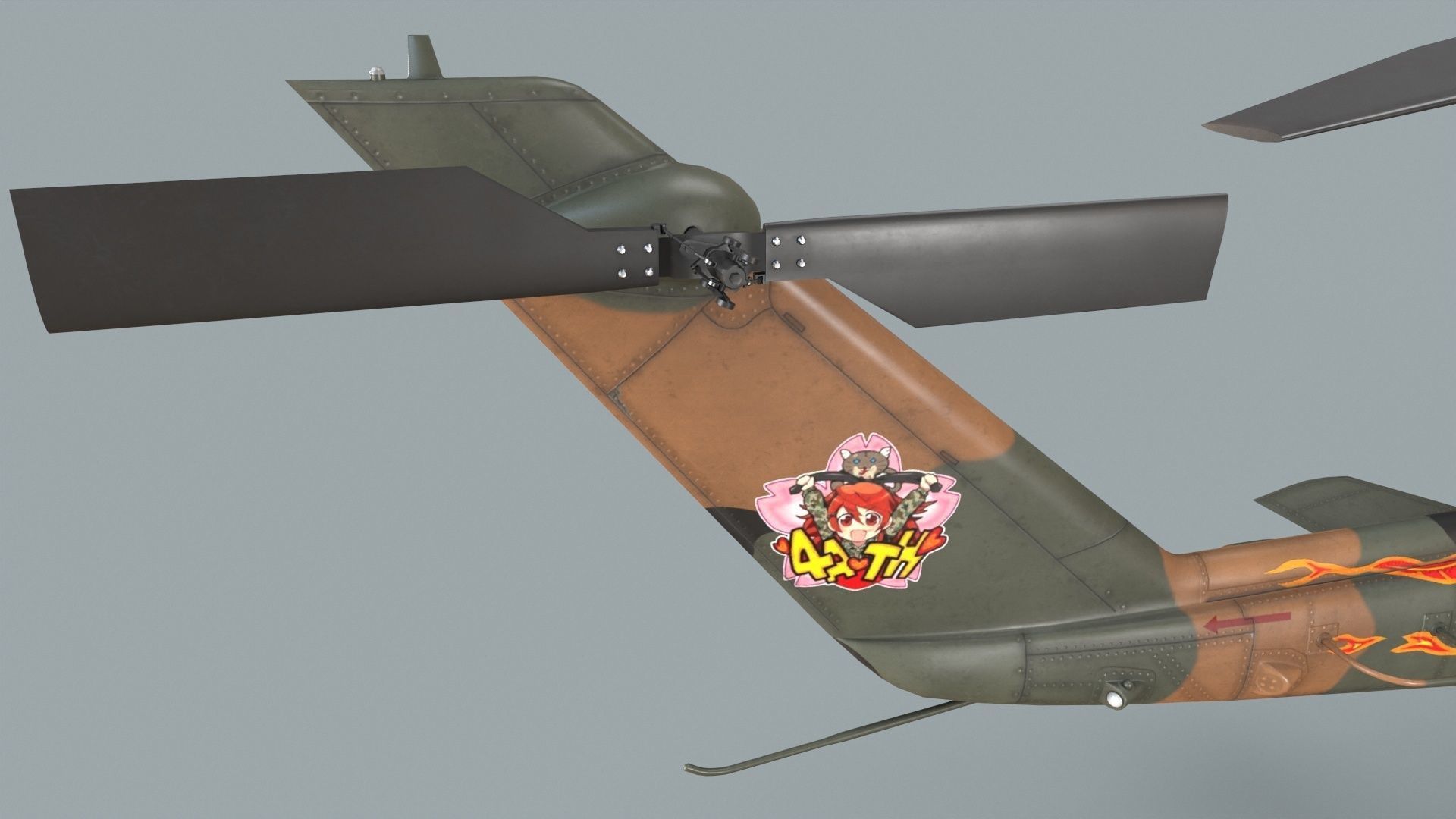 Bell AH-1S Cobra JGSDF Akane Kisarazu Static 3D model_11