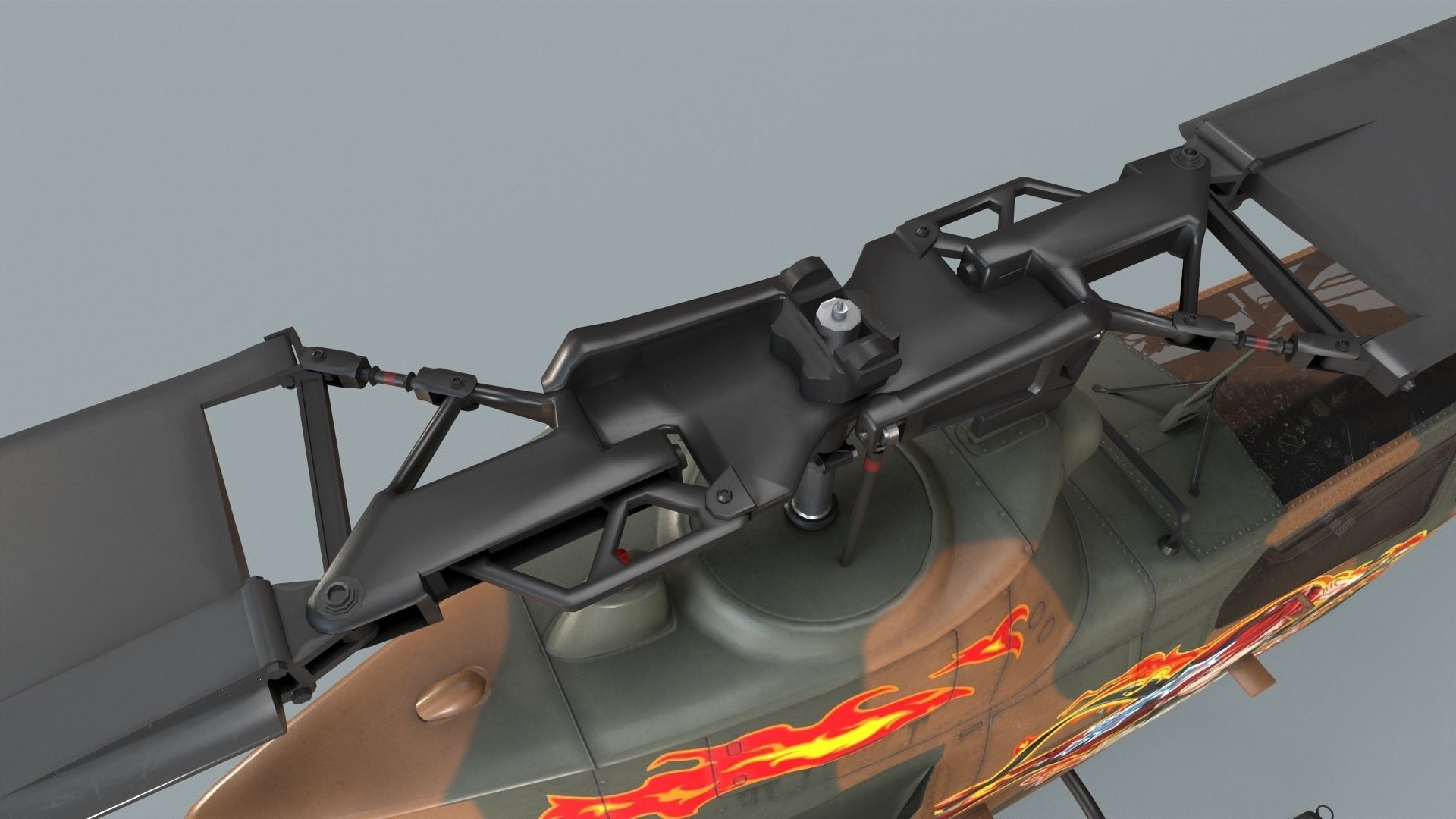 Bell AH-1S Cobra JGSDF Akane Kisarazu Static 3D model_12